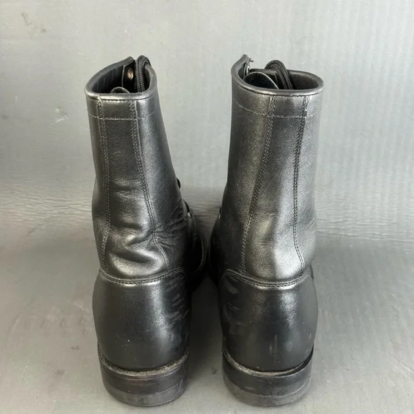 Justin Boots Black Lace Up Kiltie western cowboy boots women size 8.5 - Picture 4 of 8